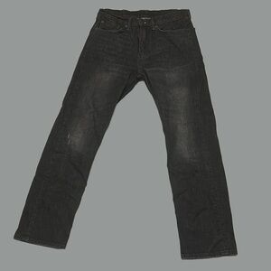 Black Straight-Leg Levi 505 Vintage Denim Jeans